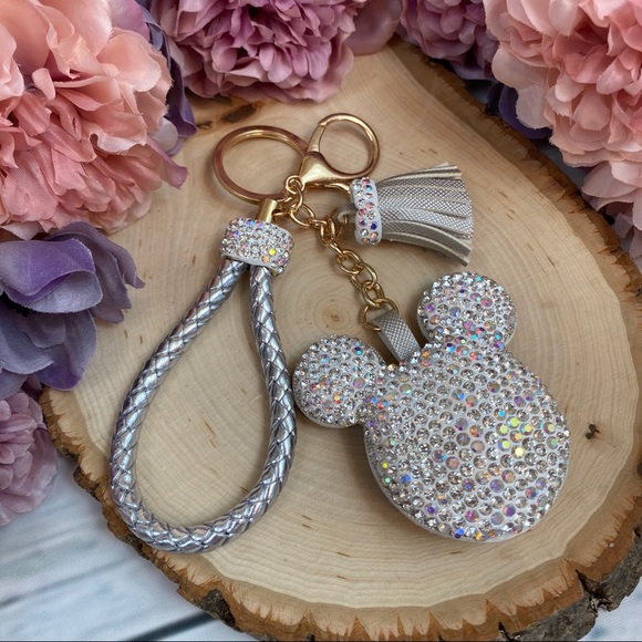 Accessories | Crystal Mickey Mouse Keychain With Tassel Cord | Poshmark